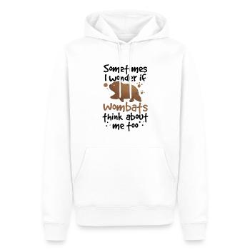 Wombats denken an mich Australien Beuteltier - Männer Premium Bio Hoodie - Weiß - Vorne - Nico (187cm)