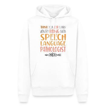 Speech Therapist Therapy Assistant - Männer Premium Bio Hoodie - Weiß - Vorne - Nico (187cm)