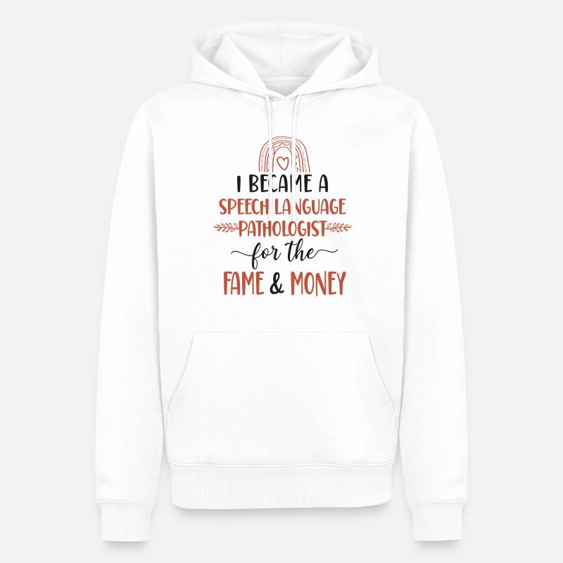 Speech Therapist Therapy Assistant - Männer Premium Bio Hoodie - Weiß