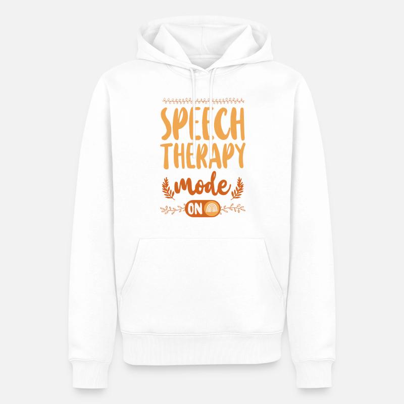 Speech Therapist Therapy Assistant - Männer Premium Bio Hoodie - Weiß