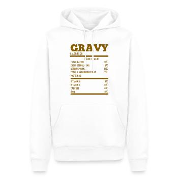 Thanksgiving Nutrition Gravy Funny Food Facts - Männer Premium Bio Hoodie - Weiß - Vorne - Nico (187cm)