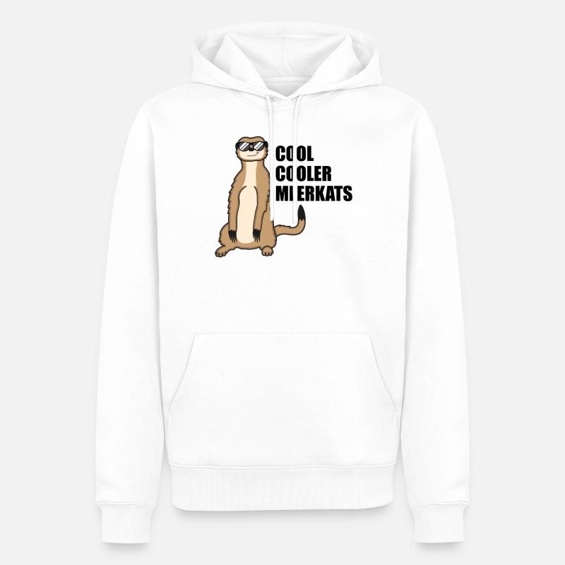 Cooles Erdmännchen Lustiger Spruch Geschenk - Männer Premium Bio Hoodie - Weiß