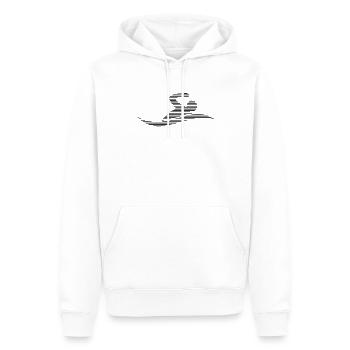 Nager - Sweat à capuche Premium bio Homme - blanc - Devant - Nico (187cm)