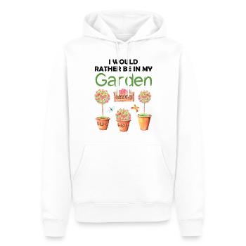 Jardin drôle Dicton Hobby Gardener Idée cadeau - Sweat à capuche Premium bio Homme - blanc - Devant - Nico (187cm)