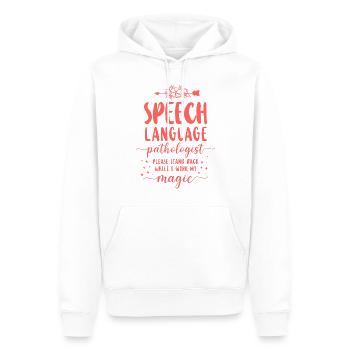 Speech Therapist Therapy Assistant - Men’s Premium Organic Hoodie - white - Front - Nico (187cm)