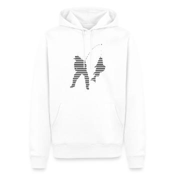 Angling - Men’s Premium Organic Hoodie - white - Front - Nico (187cm)
