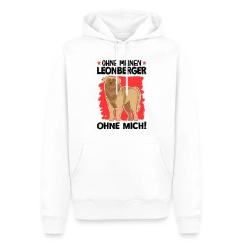 Ohne meinen Leonberger ohne mich - Männer Premium Bio Hoodie - Weiß - Vorne - Nico (187cm)