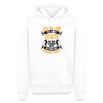 Vermessungstechniker kennen Orte Vermesser - Männer Premium Bio Hoodie - Weiß - Vorne - Nico (187cm)