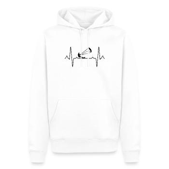 kite surfen Herzschlag - Männer Premium Bio Hoodie - Weiß - Vorne - Nico (187cm)