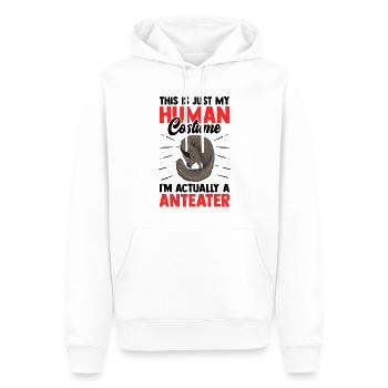 Fourmilier juste un costume Fourmilier nain - Sweat à capuche Premium bio Homme - blanc - Devant - Nico (187cm)