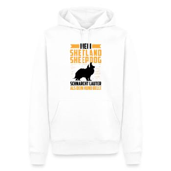 Shetland Sheepdog schnarcht britischer Sheepdog - Männer Premium Bio Hoodie - Weiß - Vorne - Nico (187cm)