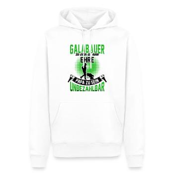 Galabauer ist eine Ehre Gartenbau Galabau - Männer Premium Bio Hoodie - Weiß - Vorne - Nico (187cm)
