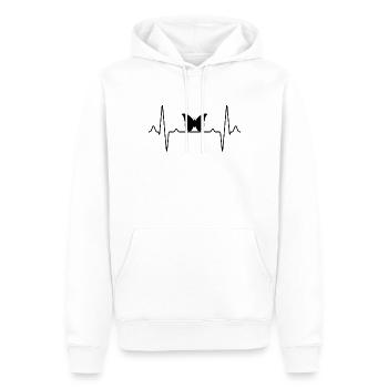 Battement de cœur papillon - Sweat à capuche Premium bio Homme - blanc - Devant - Nico (187cm)