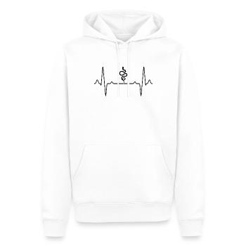 Battement de cœur de serpent - Sweat à capuche Premium bio Homme - blanc - Devant - Nico (187cm)