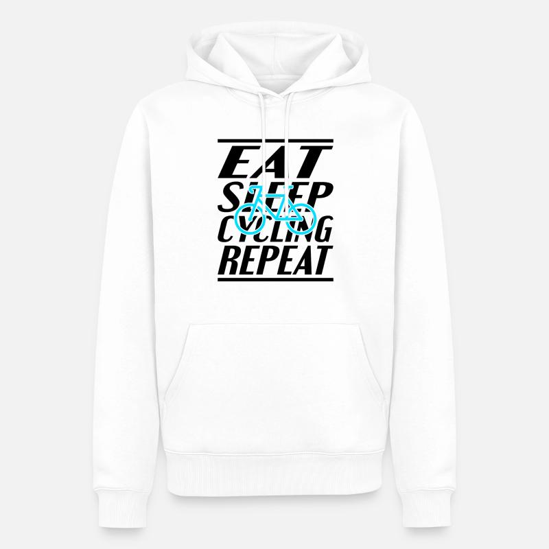 Alimentation Vélo de couchage - Sweat à capuche Premium bio Homme - blanc