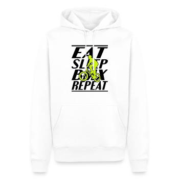 Nourriture Sleeping BMX - Sweat à capuche Premium bio Homme - blanc - Devant - Nico (187cm)