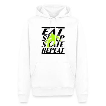 Manger dormir Patinage - Sweat à capuche Premium bio Homme - blanc - Devant - Nico (187cm)