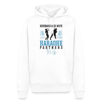 Chanteur de karaoké Mari Femme - Sweat à capuche Premium bio Homme - blanc - Devant - Nico (187cm)