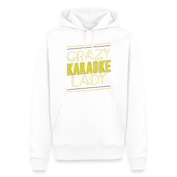 Karaoke Singer Crazy Karaoke Lady - Männer Premium Bio Hoodie - Weiß - Vorne - Nico (187cm)