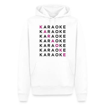 Karaoke Singer Karaoke - Männer Premium Bio Hoodie - Weiß - Vorne - Nico (187cm)