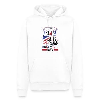 Columbus Day 1942 Amerikanischer Italiener - Männer Premium Bio Hoodie - Weiß - Vorne - Nico (187cm)