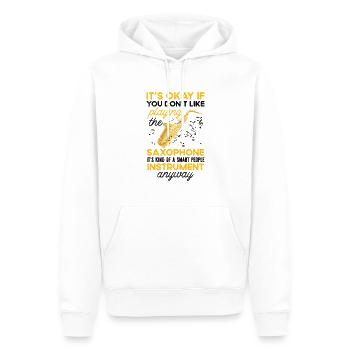 Saxophonmusiker Spielen Jazzmusiker - Männer Premium Bio Hoodie - Weiß - Vorne - Nico (187cm)