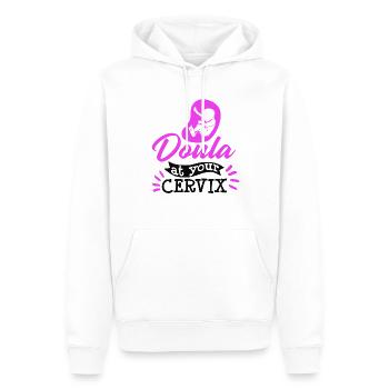 Doula Bei Ihrer Cervix Hebamme - Männer Premium Bio Hoodie - Weiß - Vorne - Nico (187cm)