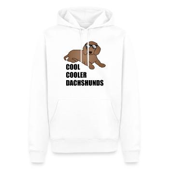 Cool teckel disant chien amoureux cadeau - Sweat à capuche Premium bio Homme - blanc - Devant - Nico (187cm)