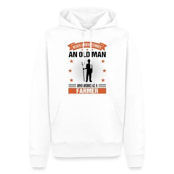 Farmer Farmer Old Man Saying Men's Gift - Men’s Premium Organic Hoodie - white - Front - Nico (187cm)