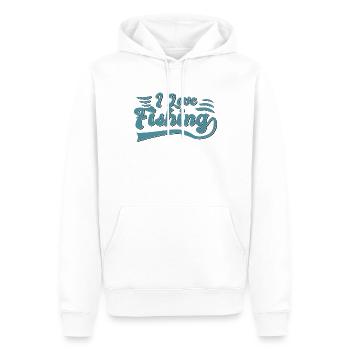 I love fishing - Men’s Premium Organic Hoodie - white - Front - Nico (187cm)