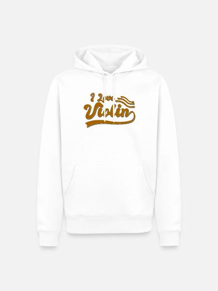 I love violin - Männer Premium Bio Hoodie - Weiß