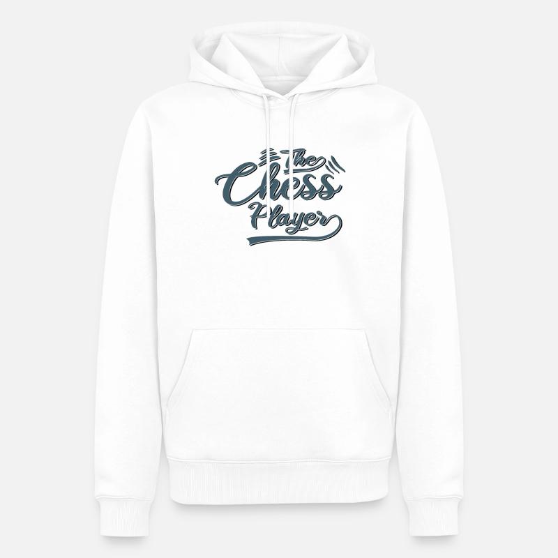 Le joueur d’échecs - Sweat à capuche Premium bio Homme - blanc