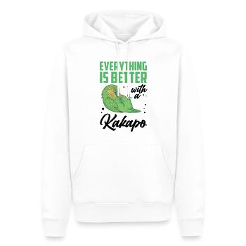 Alles besser mit Kakapo flugunfähiger Kakapo - Männer Premium Bio Hoodie - Weiß - Vorne - Nico (187cm)
