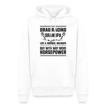 Drag Racing Race Car Grandpa - Männer Premium Bio Hoodie - Weiß - Vorne - Nico (187cm)