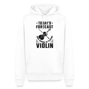 Violin Violinist Today's Forecast - Männer Premium Bio Hoodie - Weiß - Vorne - Nico (187cm)