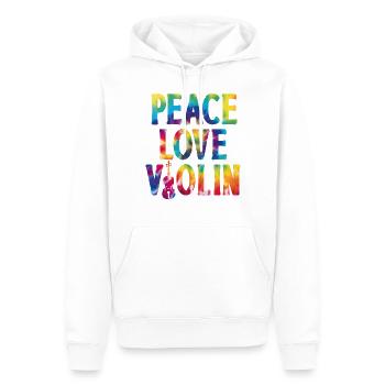 Violon Violoniste Fille Aquarelle - Sweat à capuche Premium bio Homme - blanc - Devant - Nico (187cm)