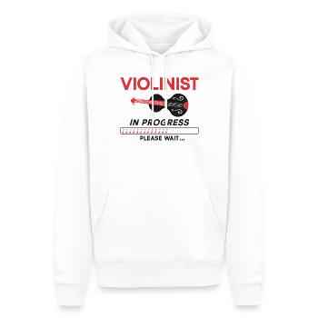 Violon Violoniste Violoniste En - Sweat à capuche Premium bio Homme - blanc - Devant - Nico (187cm)