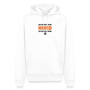 Ein Zuhause ohne Hund ist nur ein Haus - Männer Premium Bio Hoodie - Weiß - Vorne - Nico (187cm)