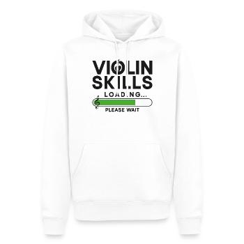 Violoniste Violoniste Compétences en violon - Sweat à capuche Premium bio Homme - blanc - Devant - Nico (187cm)