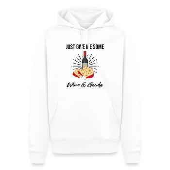 Amateurs de Gouda pour Gouda fumé - Sweat à capuche Premium bio Homme - blanc - Devant - Nico (187cm)