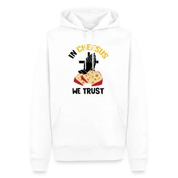 Amateurs de Gouda pour Gouda fumé - Sweat à capuche Premium bio Homme - blanc - Devant - Nico (187cm)