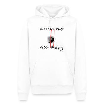 Soies aériennes pour le yoga aérien et la gymnastique aérienne - Sweat à capuche Premium bio Homme - blanc - Devant - Nico (187cm)