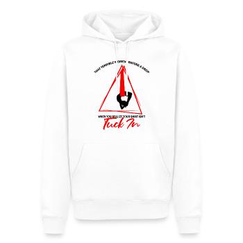 Aerial Silk Dancer for Aerial Ribbon and Aerialist - Men’s Premium Organic Hoodie - white - Front - Nico (187cm)