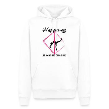 Aerial Silk Dancer for Aerial Ribbon and Aerialist - Men’s Premium Organic Hoodie - white - Front - Nico (187cm)