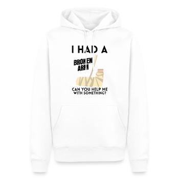 Blessure au poignet de la main du coude osseux i - Sweat à capuche Premium bio Homme - blanc - Devant - Nico (187cm)