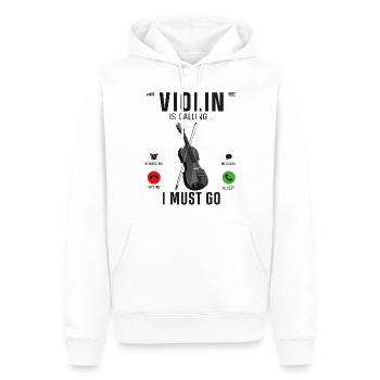 Violin Violinist Phone Display - Männer Premium Bio Hoodie - Weiß - Vorne - Nico (187cm)