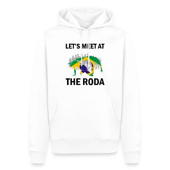 Ginga Capoeira pour les arts martiaux brésiliens - Sweat à capuche Premium bio Homme - blanc - Devant - Nico (187cm)
