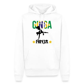Instruments de capoeira pour la danse brésilienne - Sweat à capuche Premium bio Homme - blanc - Devant - Nico (187cm)