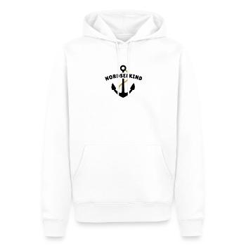 Nordseekind - Männer Premium Bio Hoodie - Weiß - Vorne - Nico (187cm)