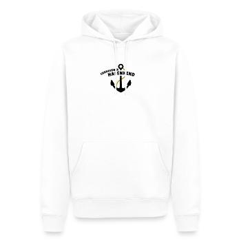 Cuxhavener Hafenkind - Männer Premium Bio Hoodie - Weiß - Vorne - Nico (187cm)